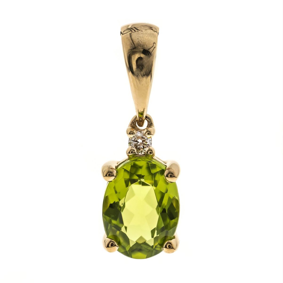 Peridot Pendant in 10K Yellow Gold