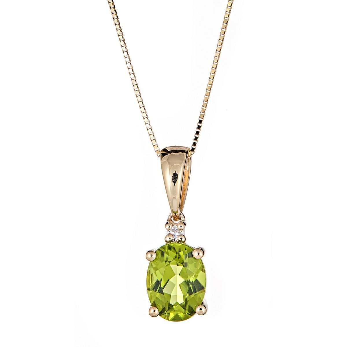 Peridot Pendant in 10K Yellow Gold