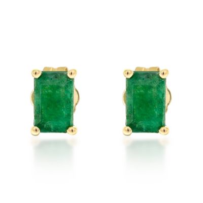 Anika and August EMERALD Earrings in 10K YELLOW GOLD