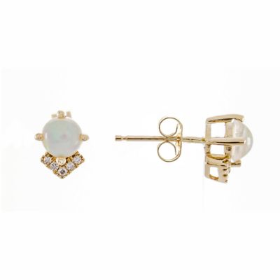 Anika and August OPAL Earrings in 10K YELLOW GOLD