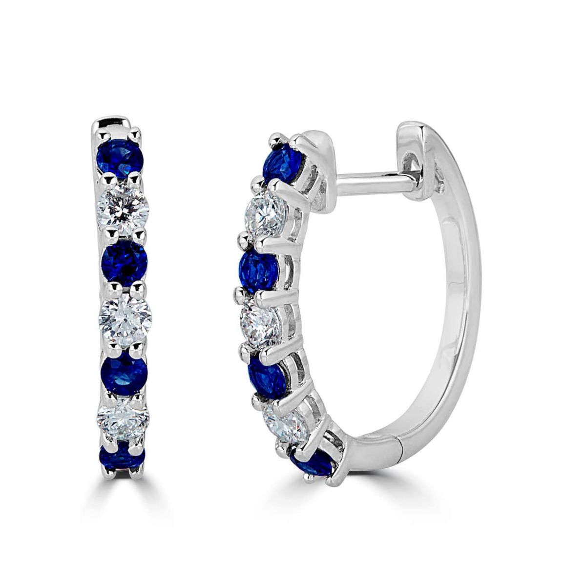 SAPPHIRE Earrings in 10K WHITE GOLD