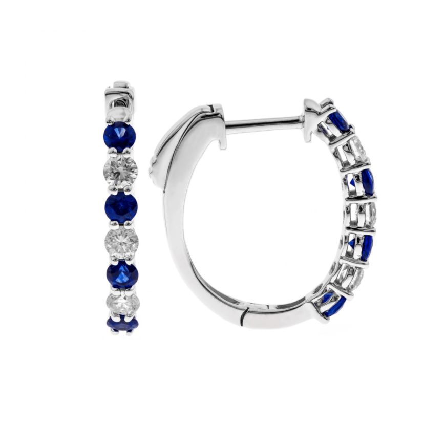 SAPPHIRE Earrings in 10K WHITE GOLD