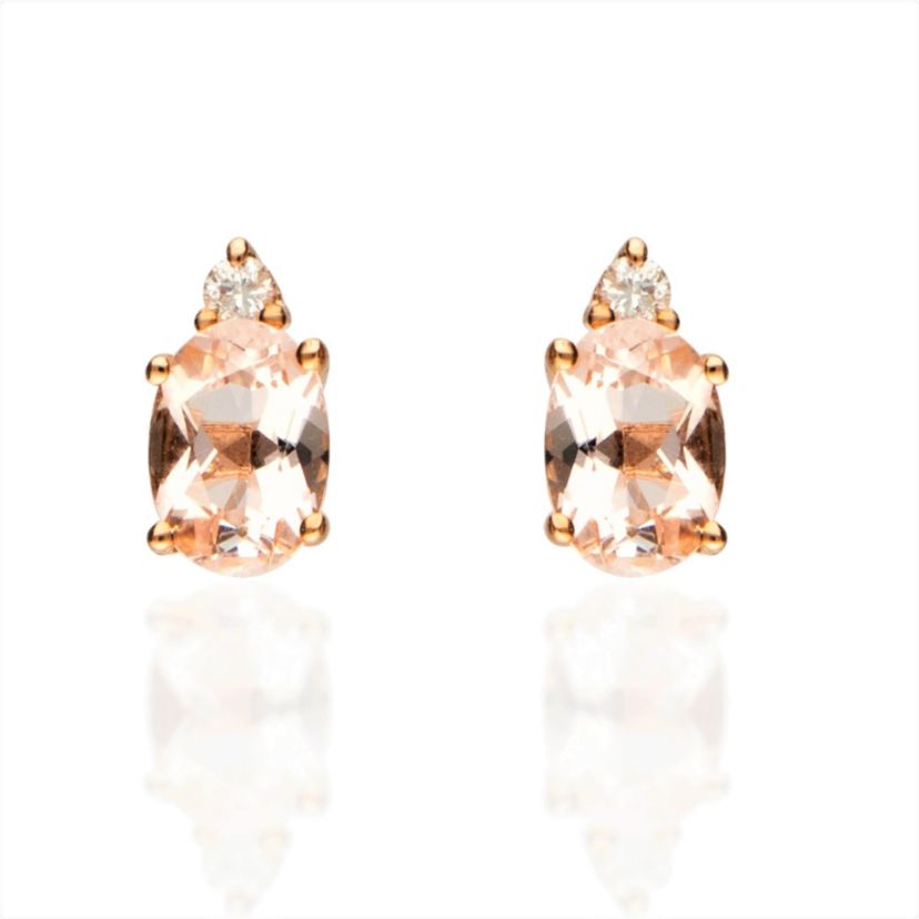 MORGANITE Earrings in 10K ROSE GOLD