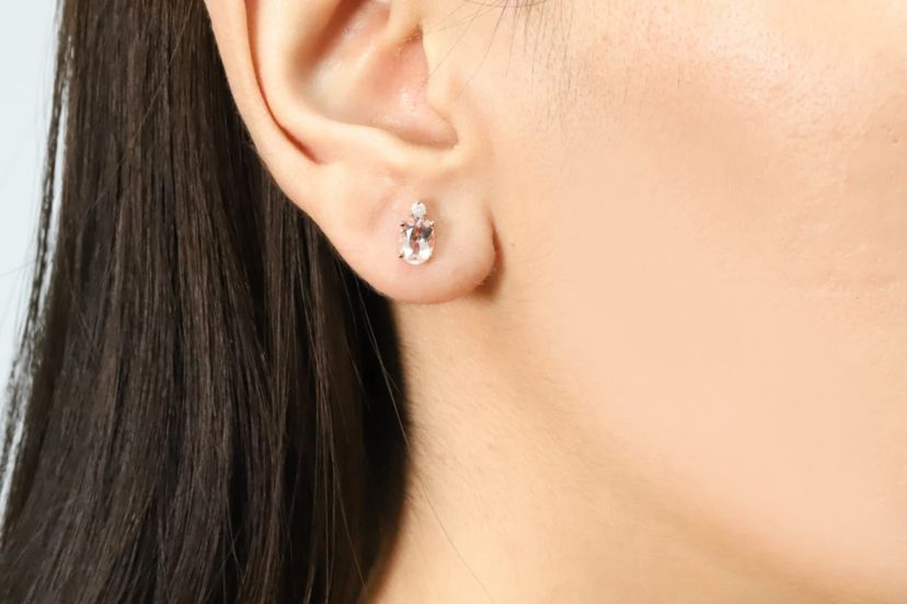 MORGANITE Earrings in 10K ROSE GOLD