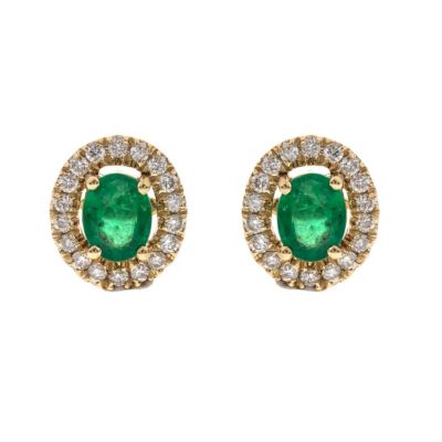 Anika and August EMERALD Earrings in 10K YELLOW GOLD