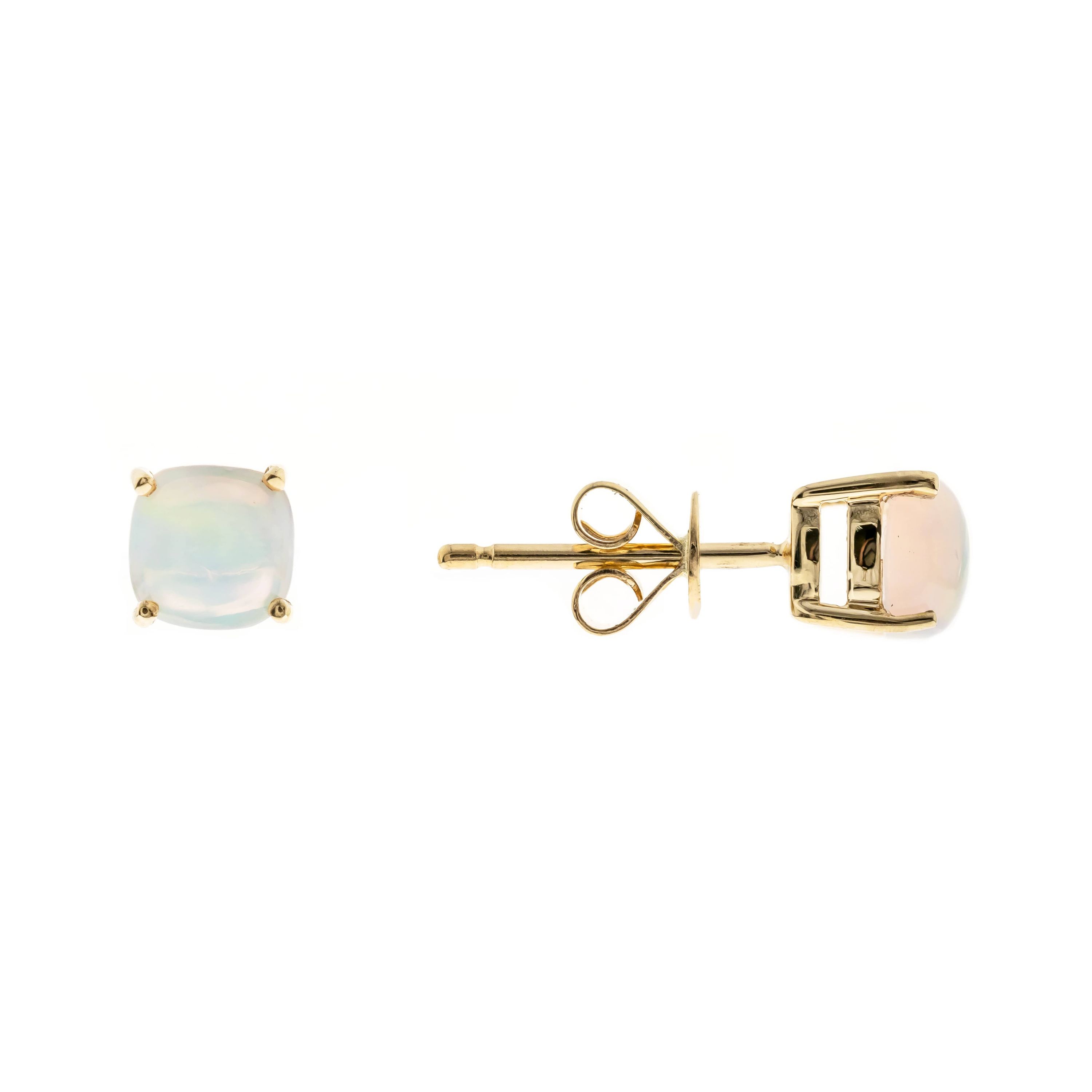 Ethiopian Opal Earring in 10K Yellow Gold