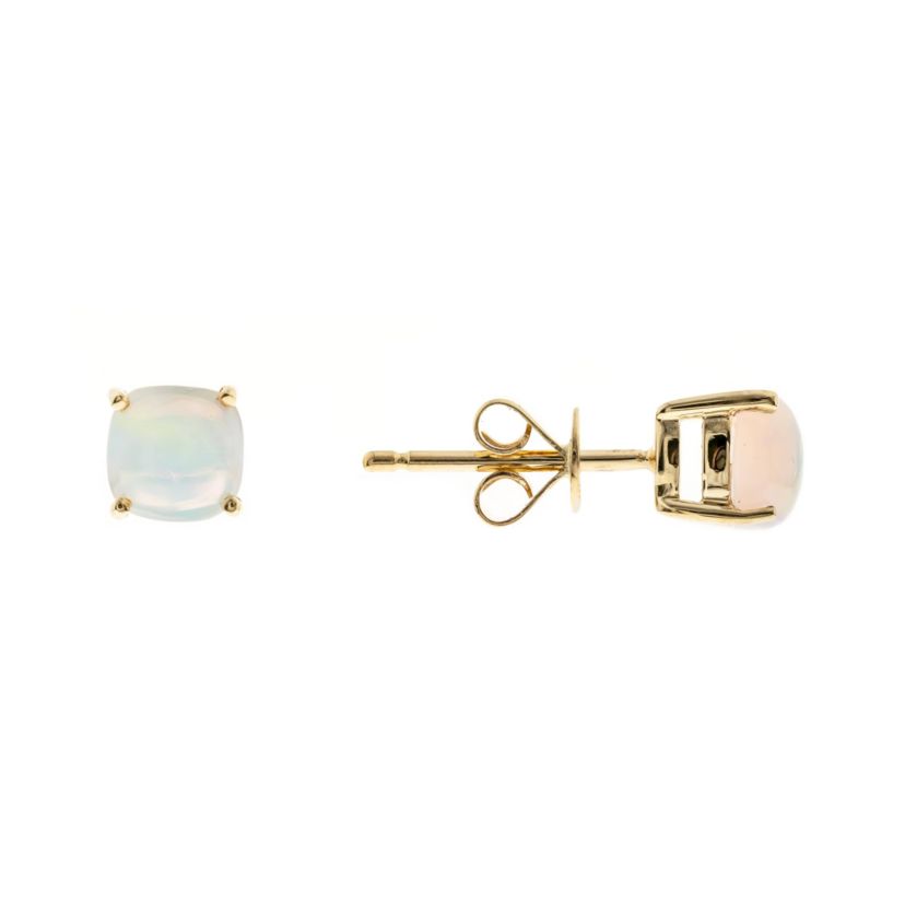 Ethiopian Opal Earring in 10K Yellow Gold
