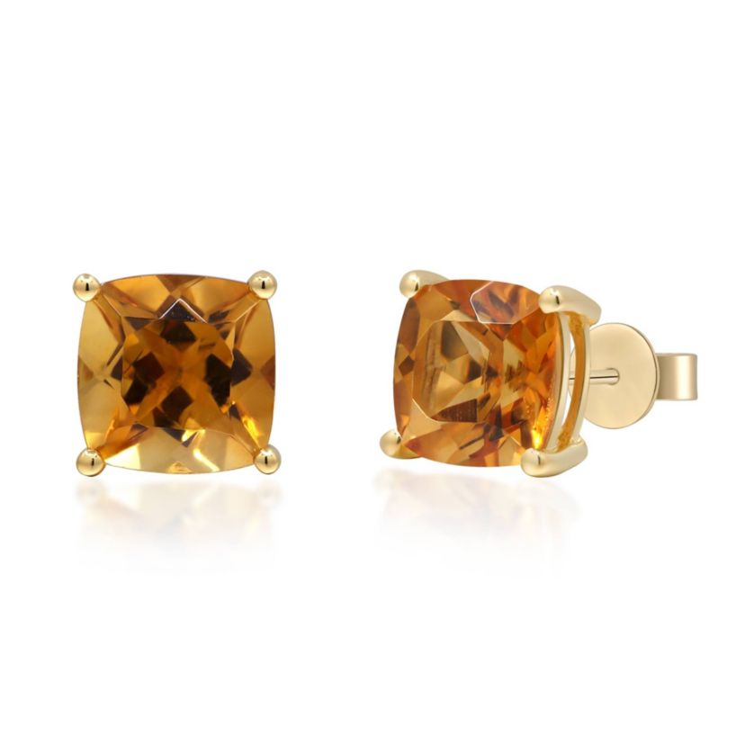 Citrine Earrings in 14K Yellow Gold