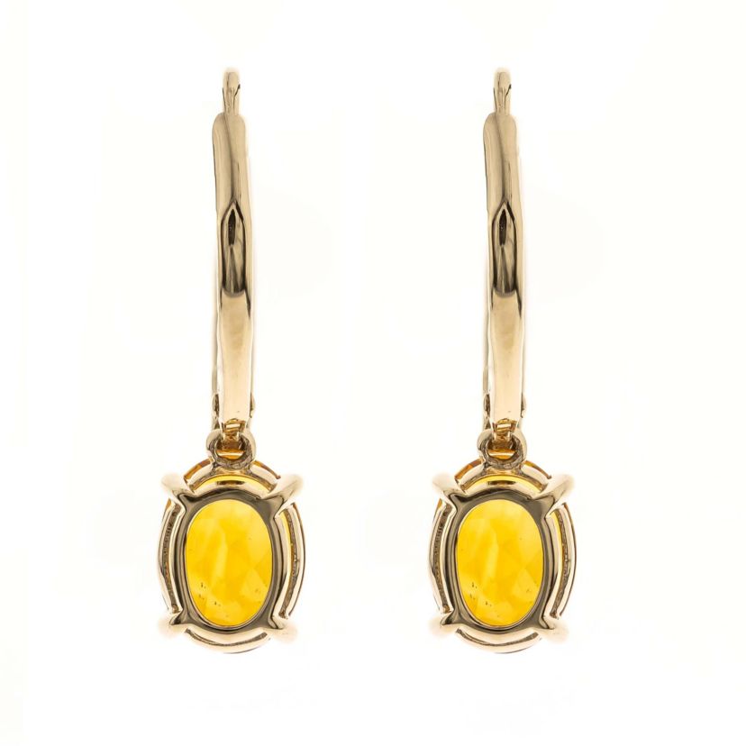Citrine Earring in 14K Yellow Gold