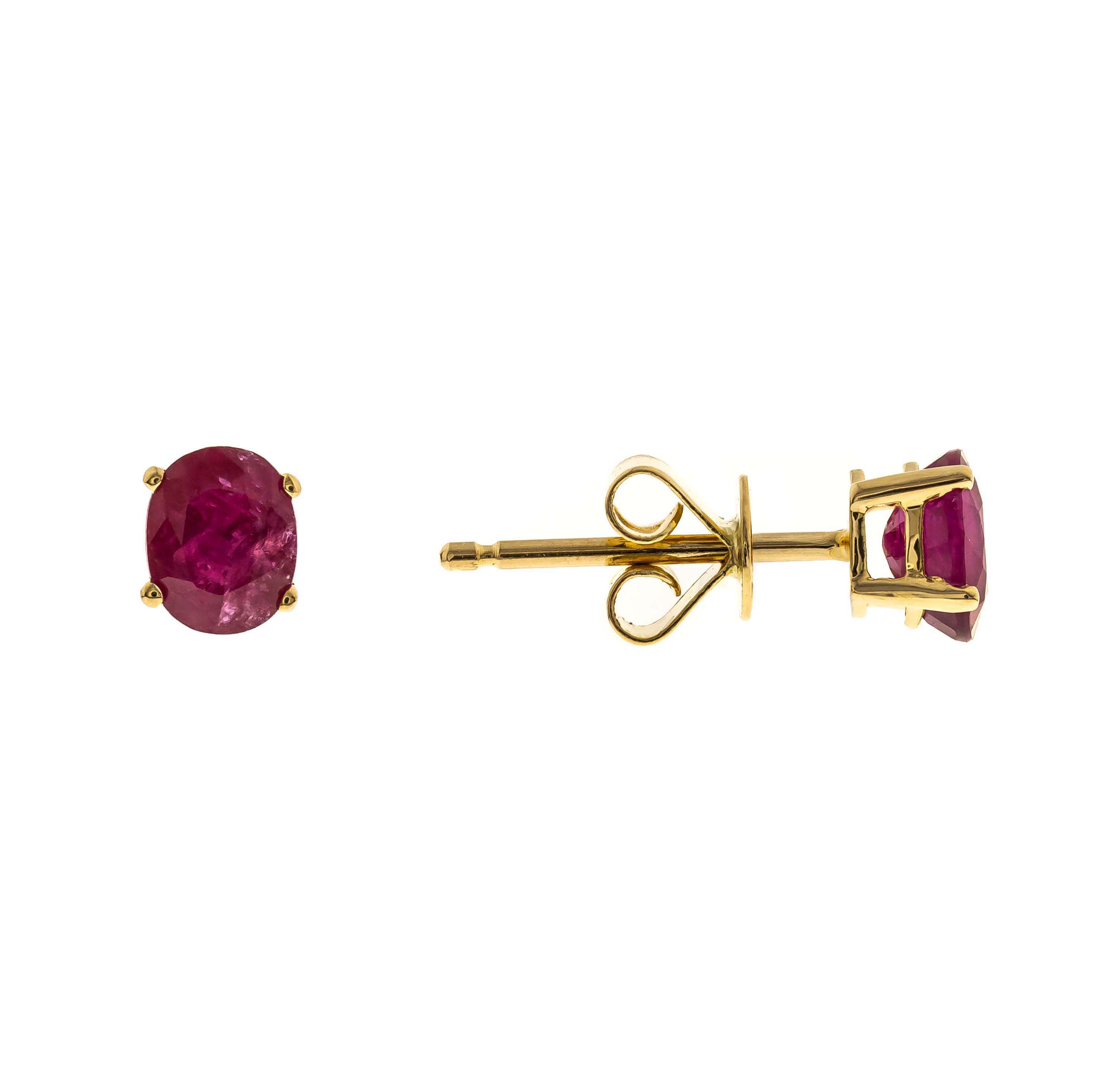 Ruby Earring in 14K Yellow Gold