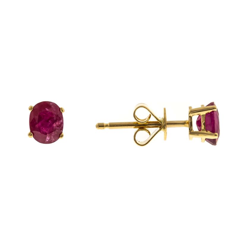 Ruby Earring in 14K Yellow Gold