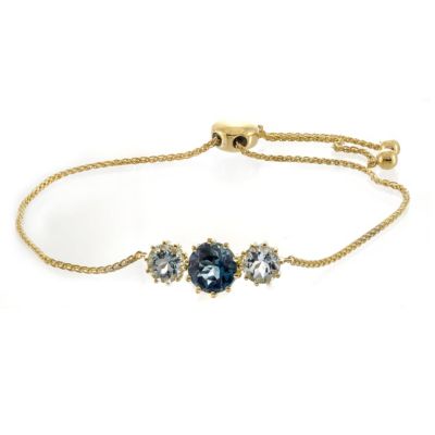 Anika and August BLUE TOPAZ Bracelet in 10K YELLOW GOLD
