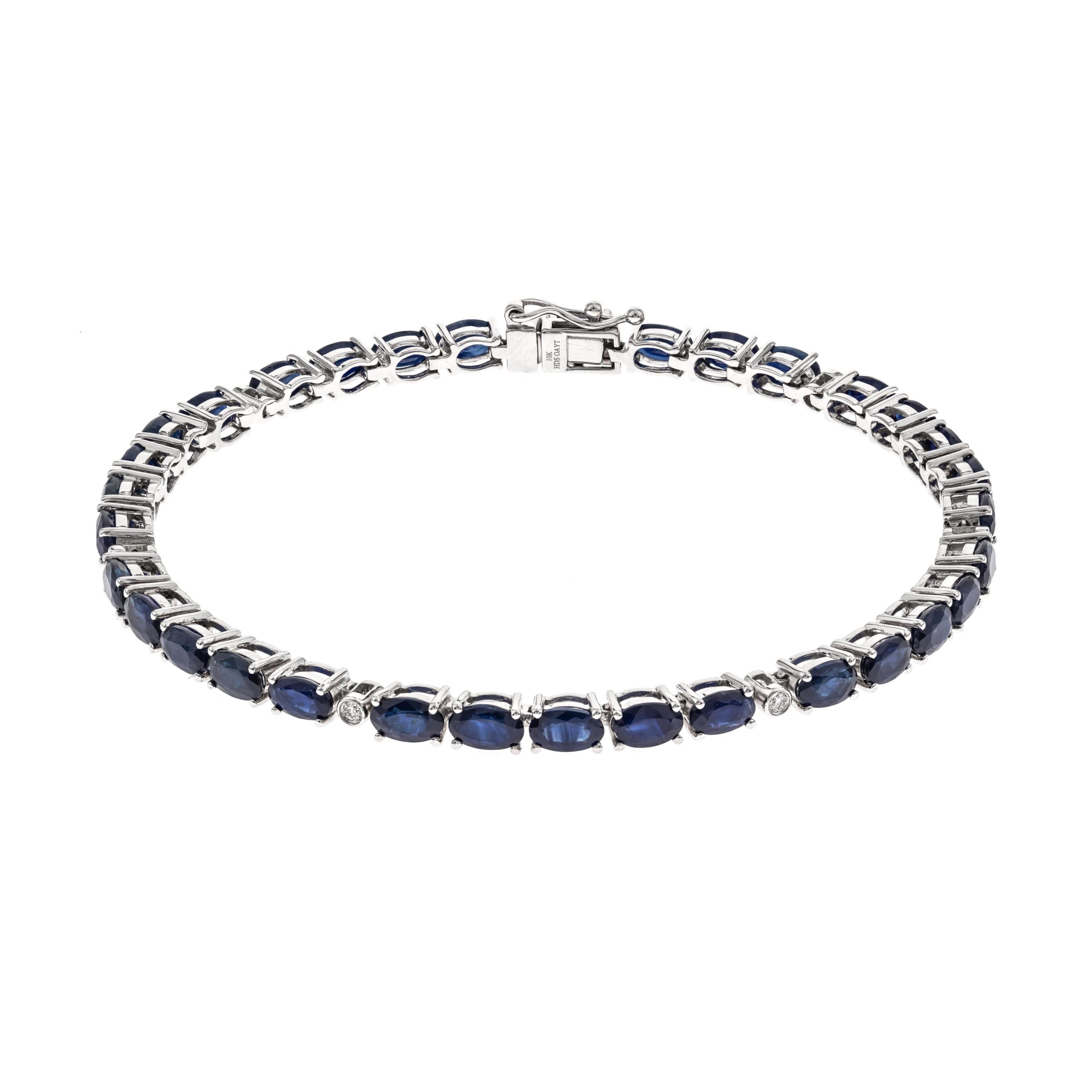 SAPPHIRE Bracelet in 10K WHITE GOLD