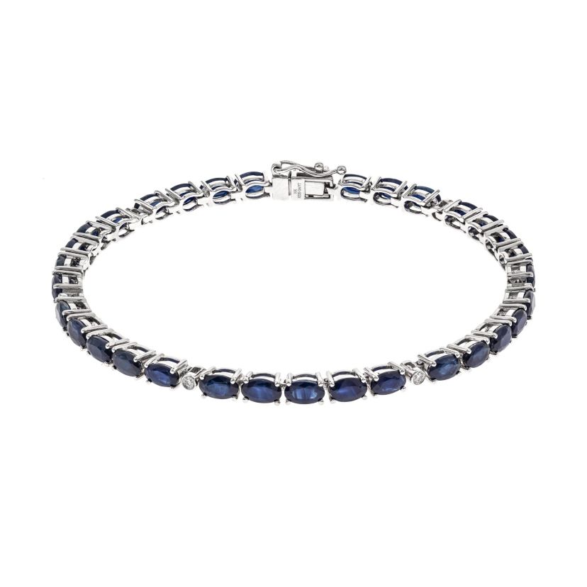 SAPPHIRE Bracelet in 10K WHITE GOLD