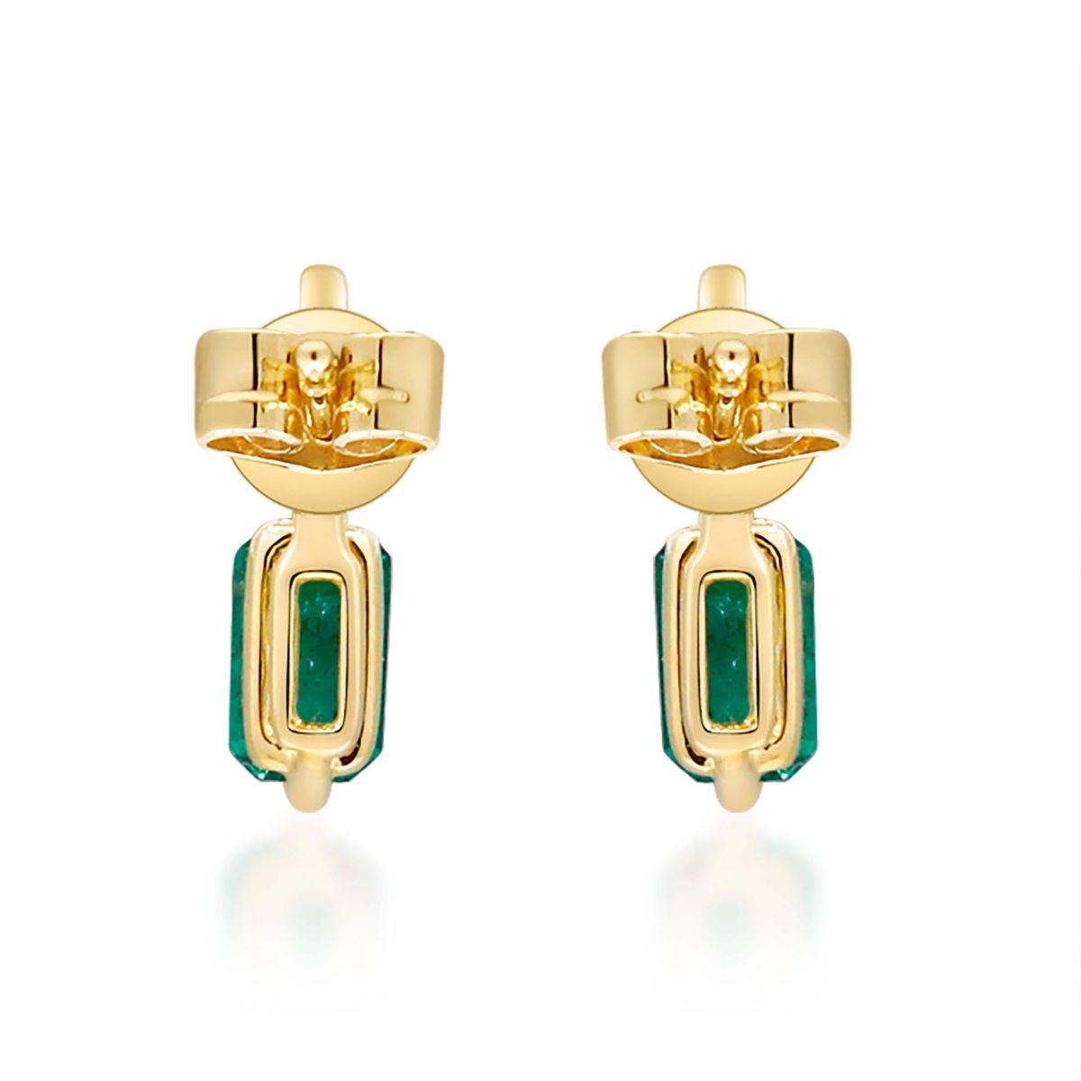 EMERALD Earrings in 10K YELLOW GOLD