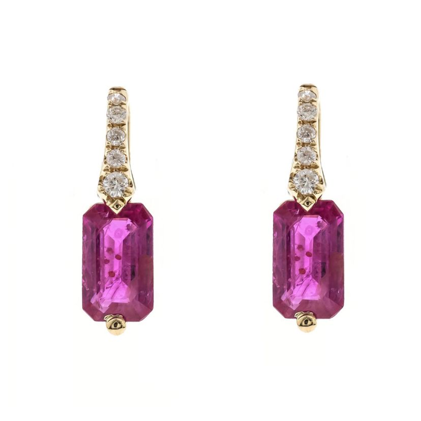Ruby Earring in 10K Yellow Gold