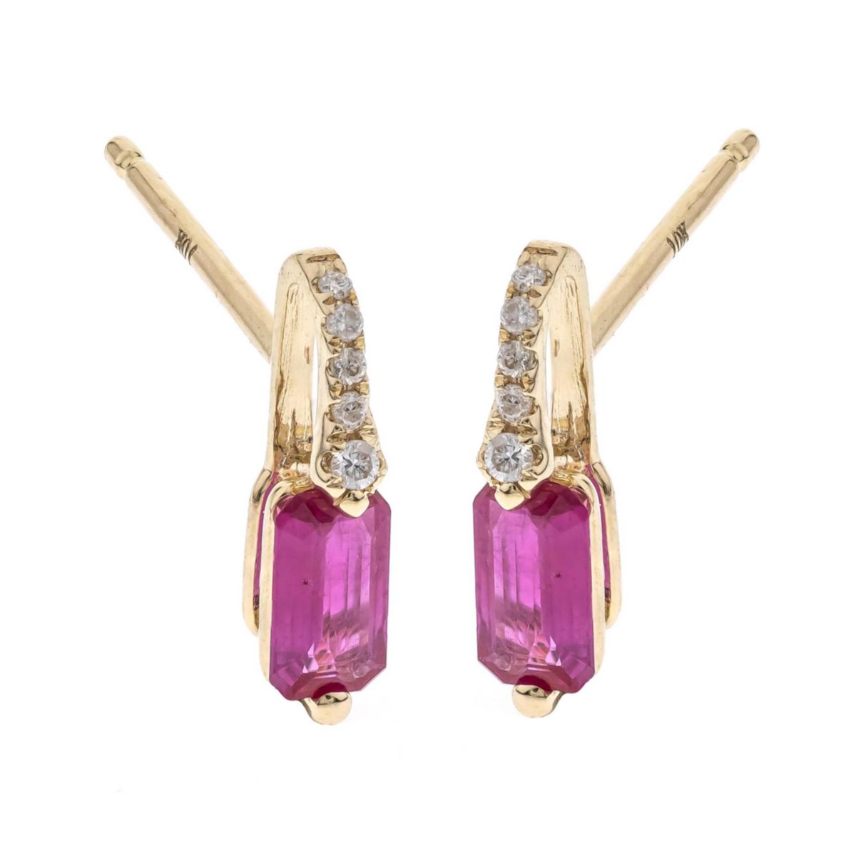 Ruby Earring in 10K Yellow Gold