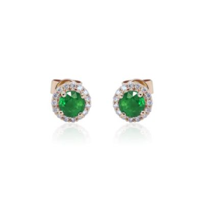 Anika and August EMERALD Earrings in 10K YELLOW GOLD