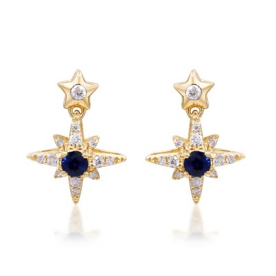 Anika and August SAPPHIRE Earrings in 10K YELLOW GOLD