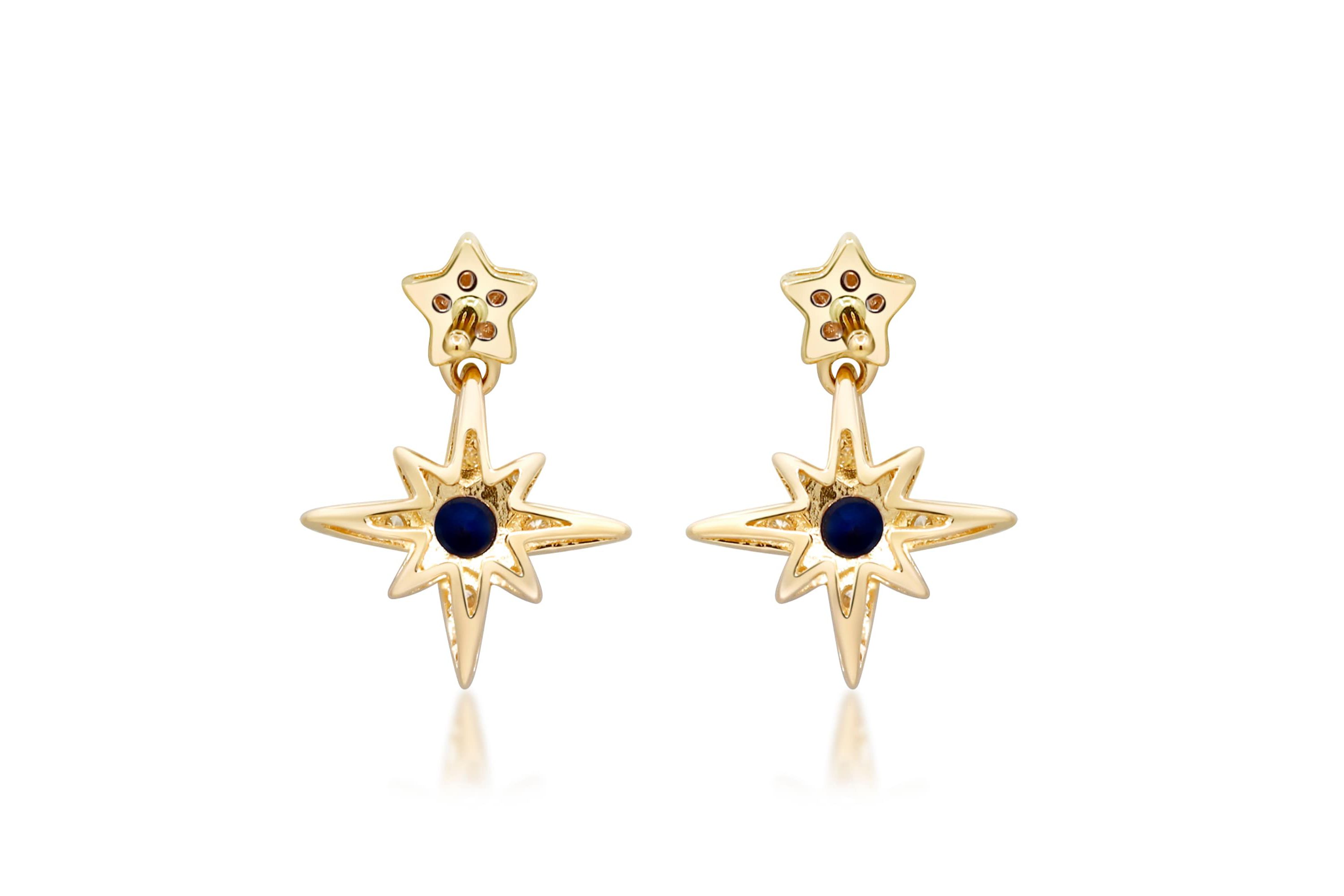SAPPHIRE Earrings in 10K YELLOW GOLD