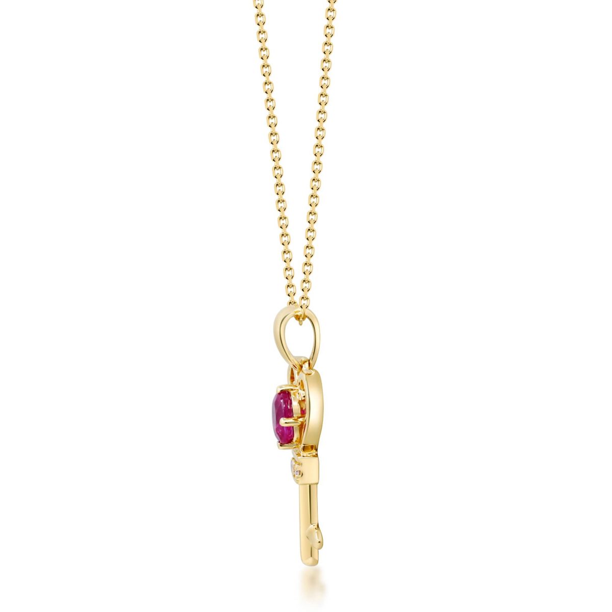 Ruby Pendant in 14K Yellow Gold