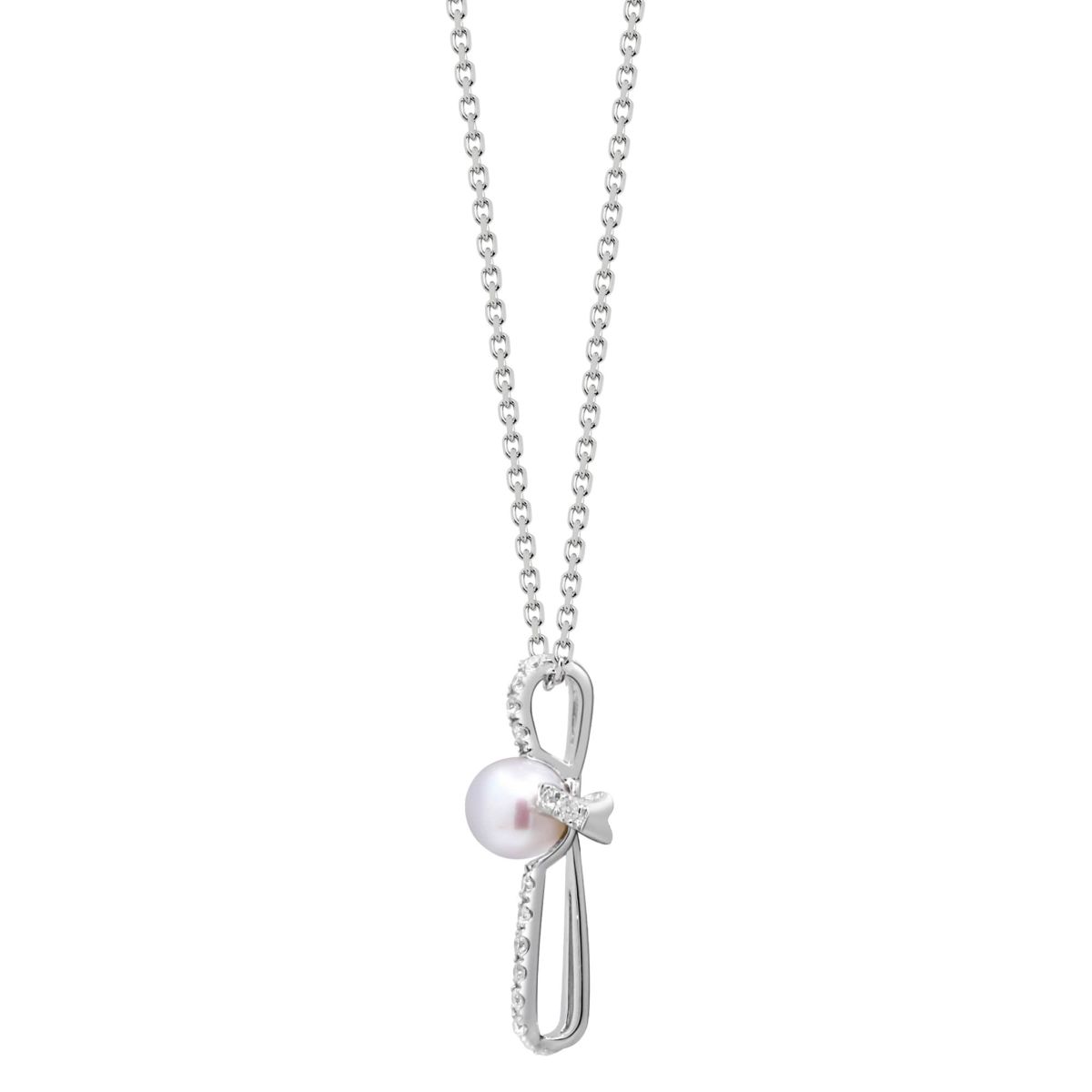 PEARL Pendant in 10K WHITE GOLD