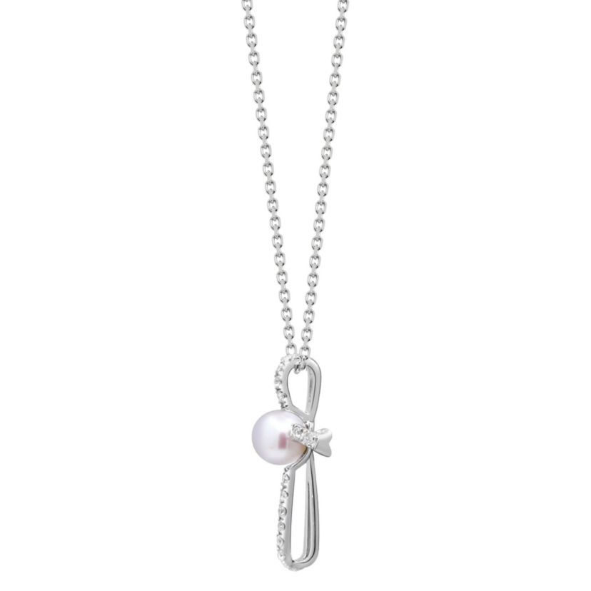 PEARL Pendant in 10K WHITE GOLD