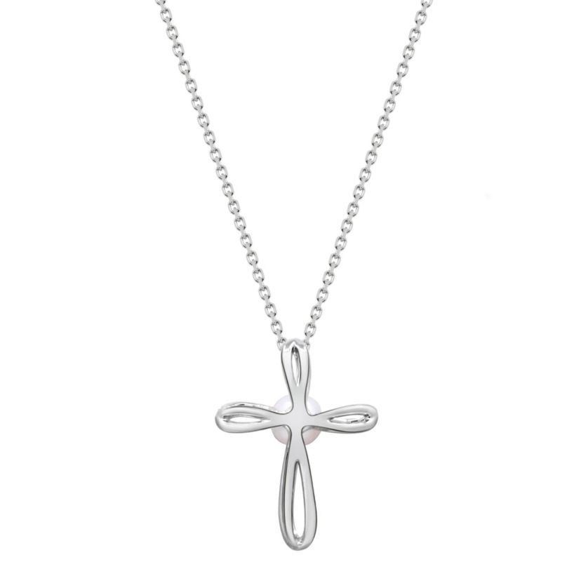 PEARL Pendant in 10K WHITE GOLD