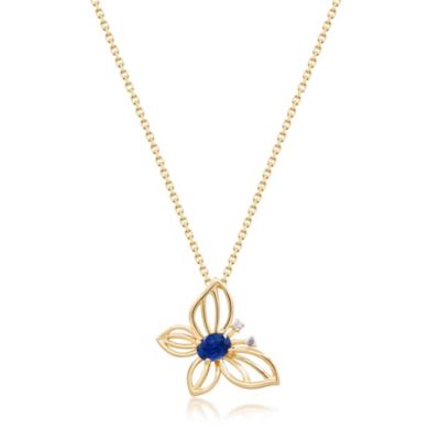 Anika and August SAPPHIRE Pendant in 10K YELLOW GOLD
