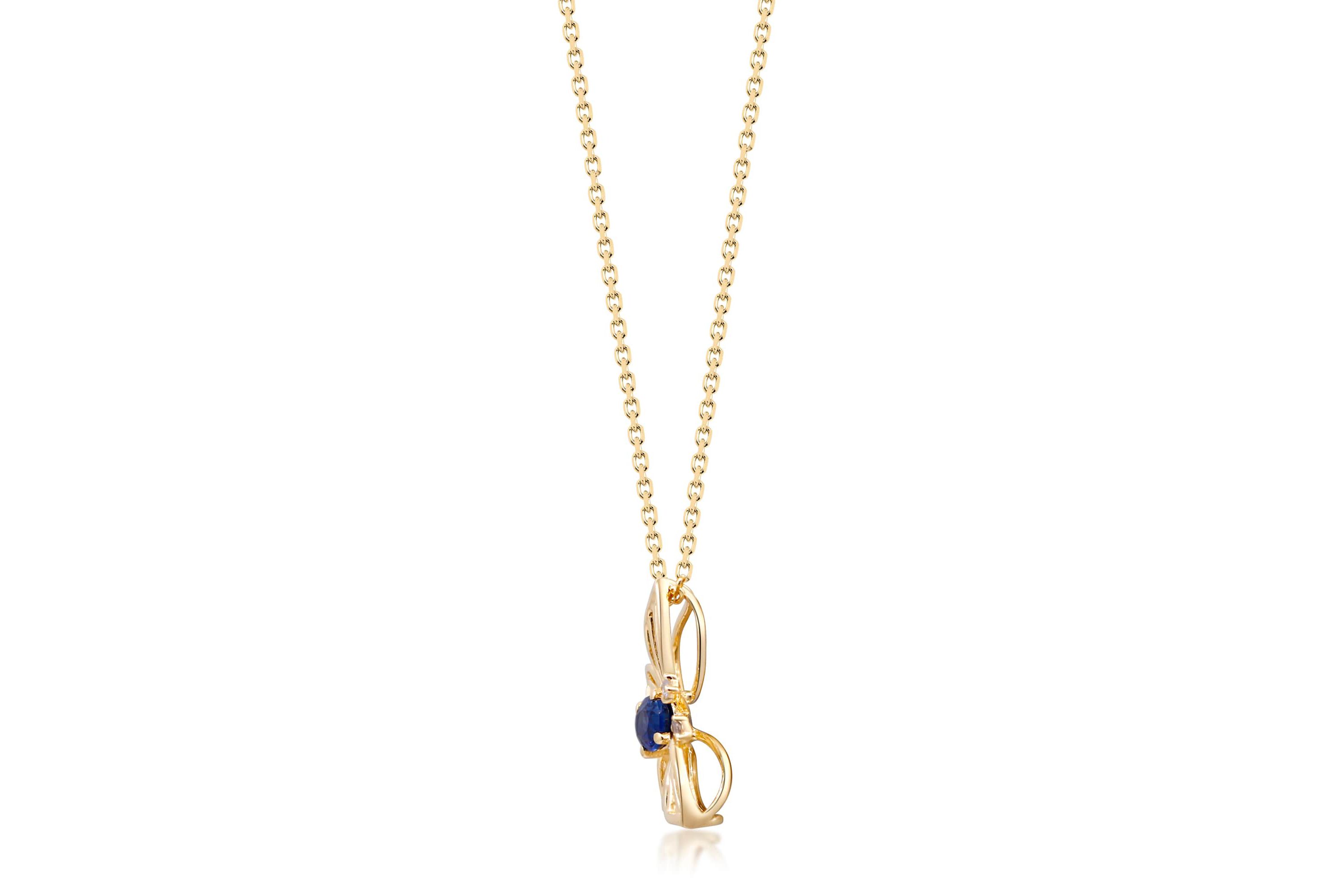 SAPPHIRE Pendant in 10K YELLOW GOLD