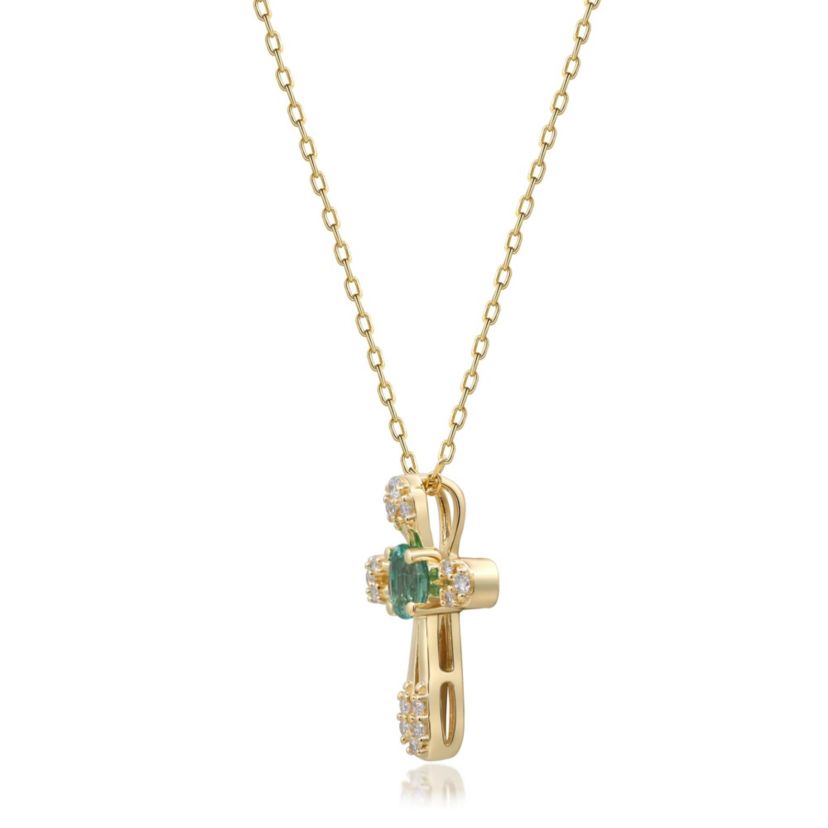 EMERALD Pendant in 10K YELLOW GOLD