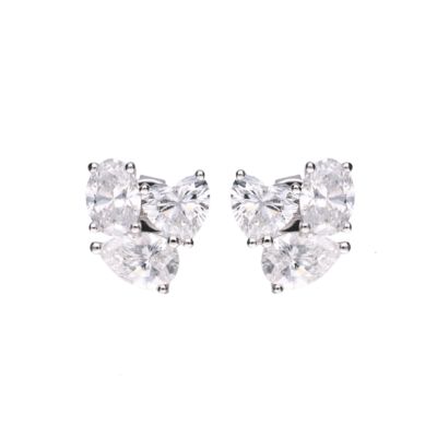 Anika and August Lab Created LAB GROWN DIAMOND Earrings in 14K WHITE GOLD