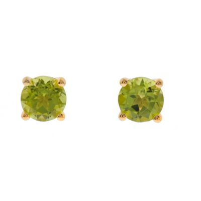 Anika and August Peridot Earring in 10K Yellow Gold