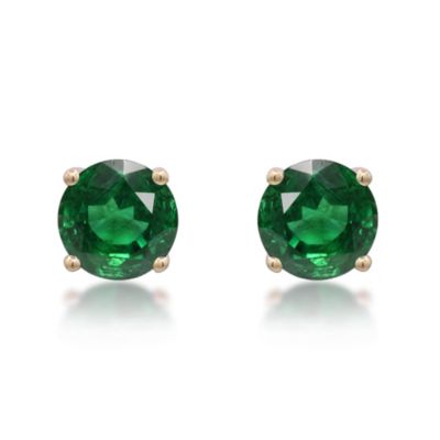 Anika and August EMERALD Earrings in 10K YELLOW GOLD
