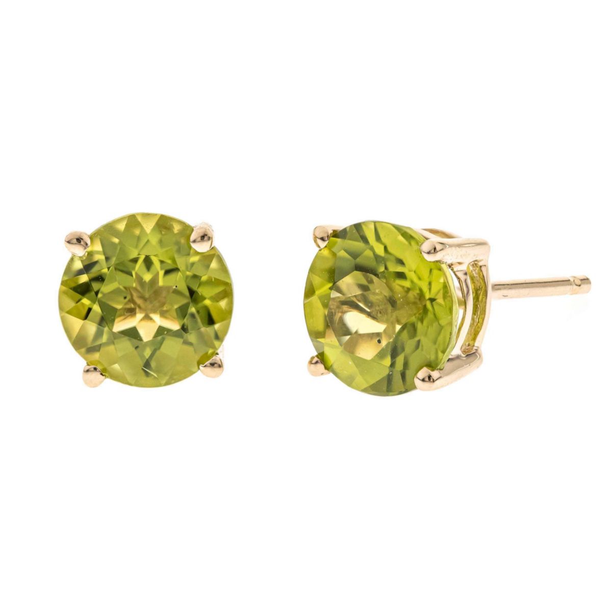 Peridot Earring in 14K Yellow Gold