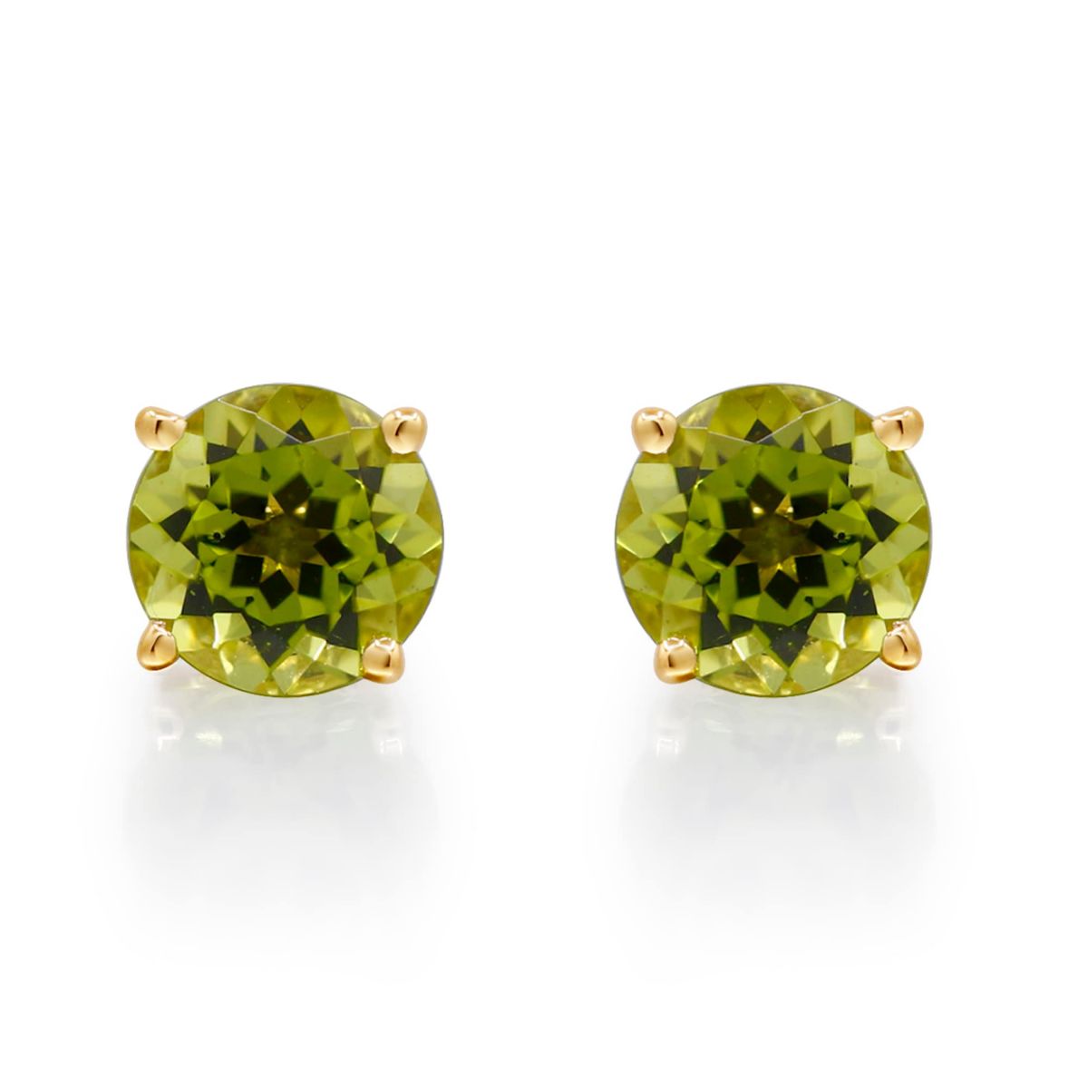 Peridot Earring in 14K Yellow Gold