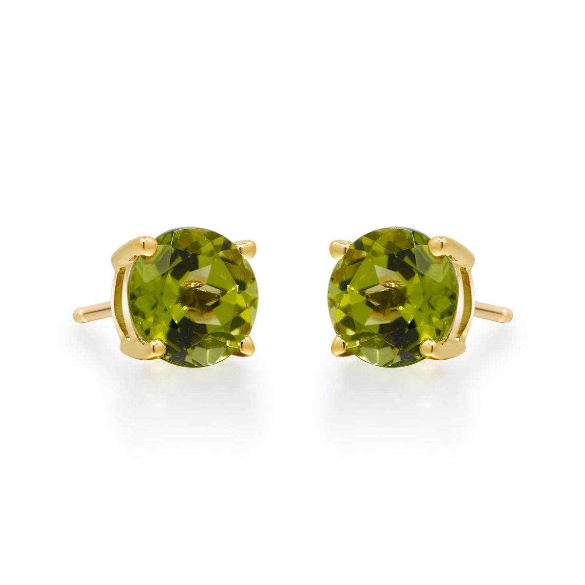 Peridot Earring in 14K Yellow Gold