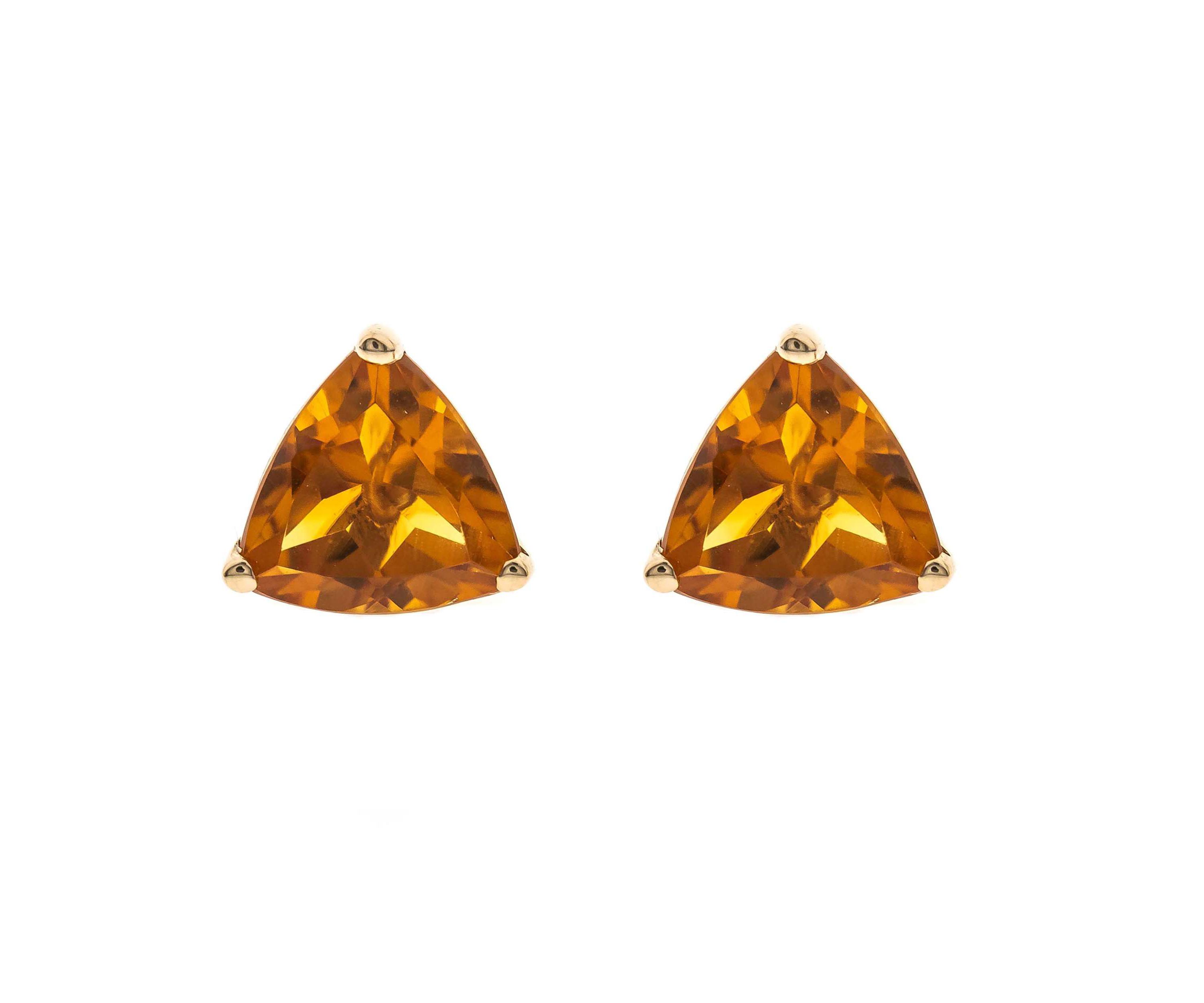 Citrine Earrings in 14K Yellow Gold
