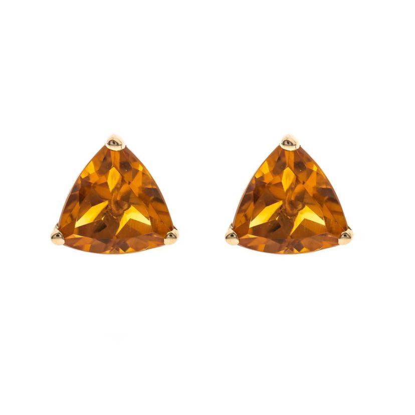 Citrine Earrings in 14K Yellow Gold