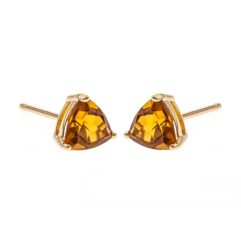 Citrine Earrings in 14K Yellow Gold