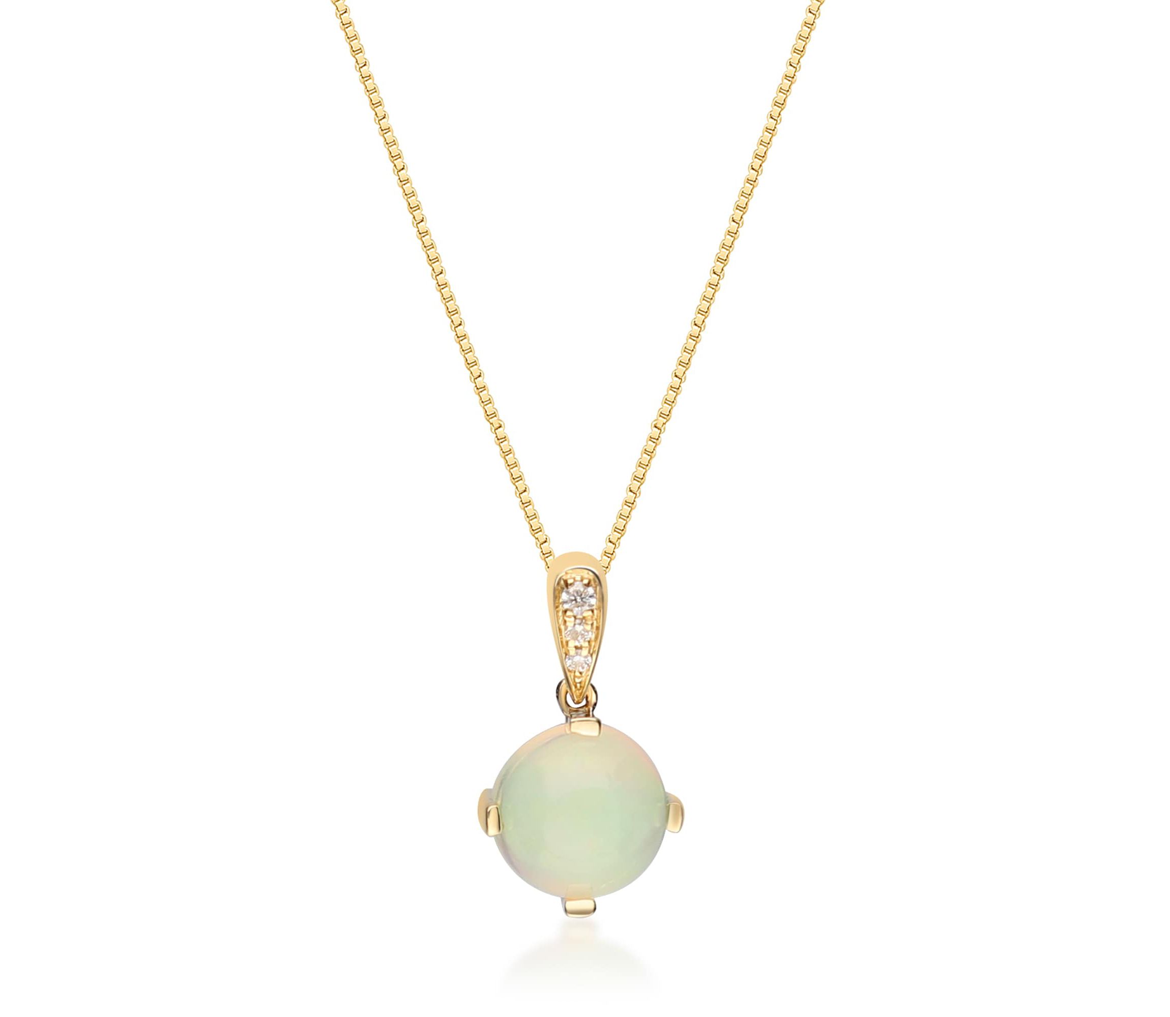 Opal Pendant in 14K Yellow Gold