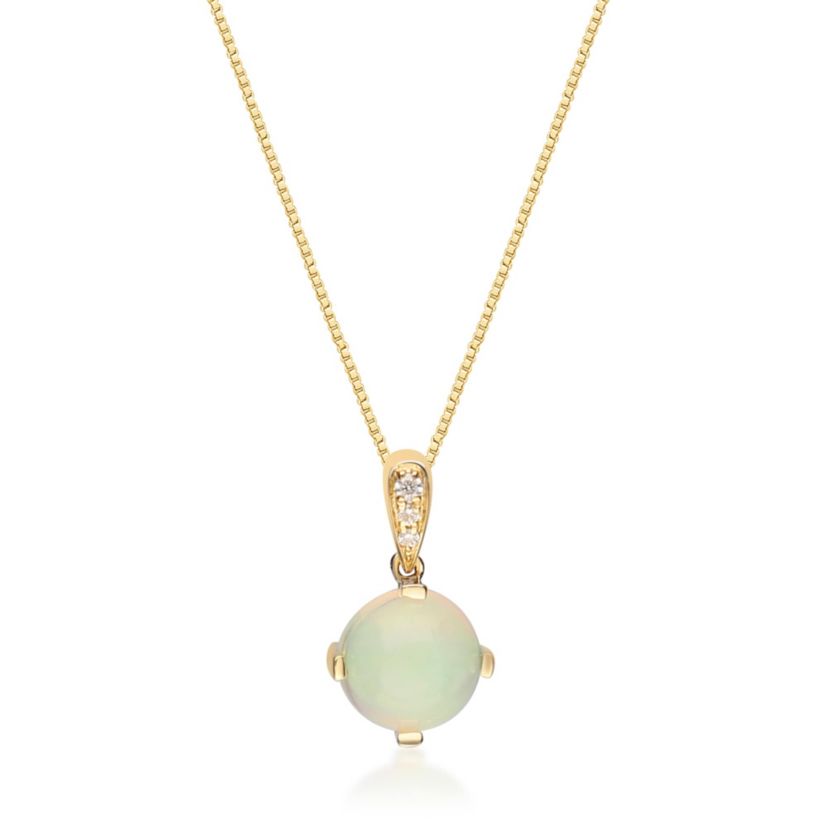 Opal Pendant in 14K Yellow Gold