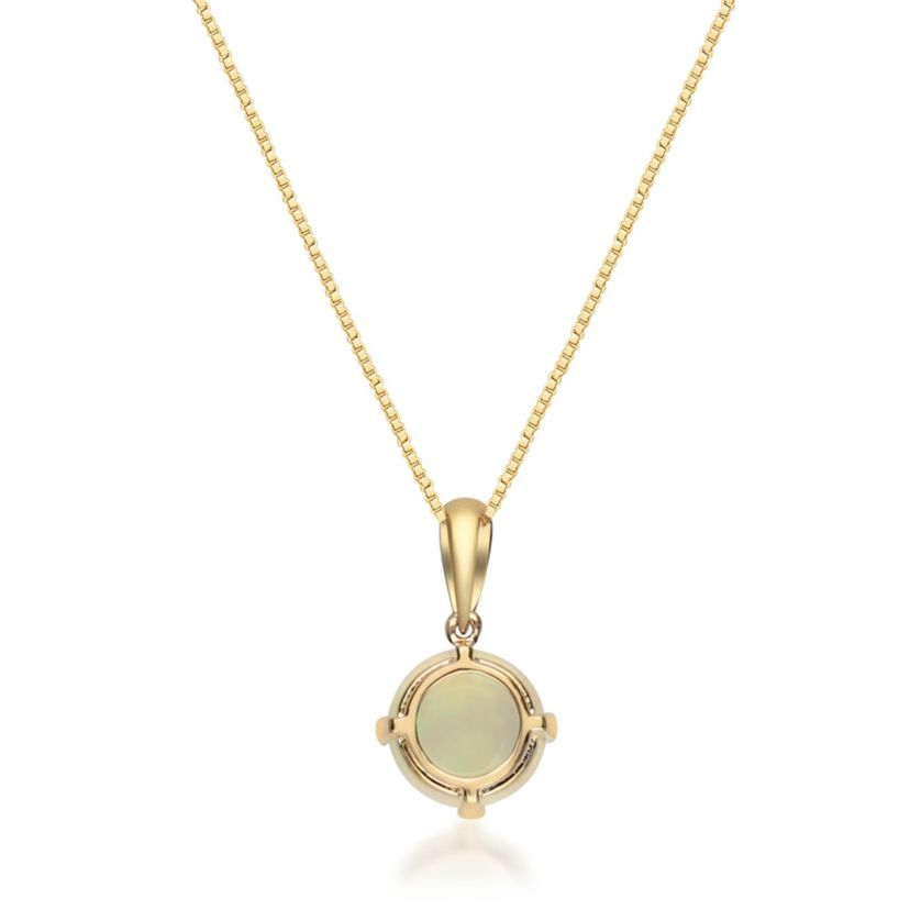 Opal Pendant in 14K Yellow Gold