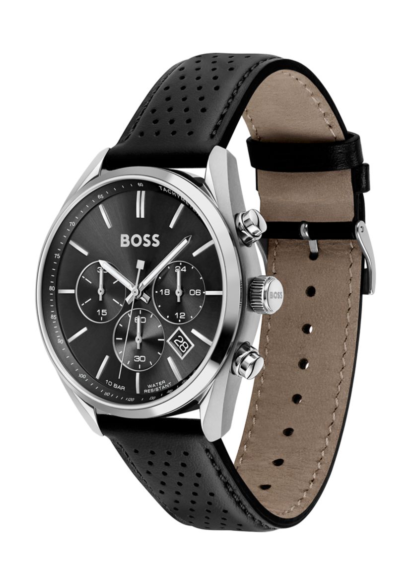 Champion Black Strap Watch