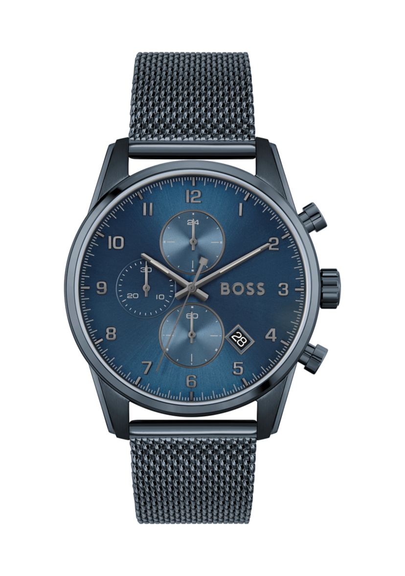 Sky Master Blue Strap Watch