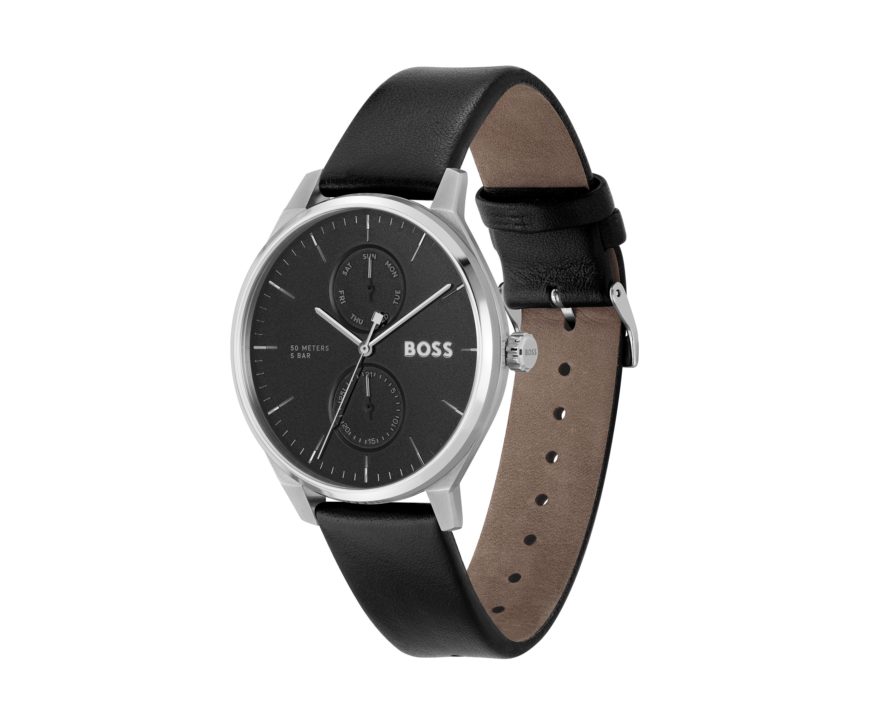 Tyler Black Strap Watch