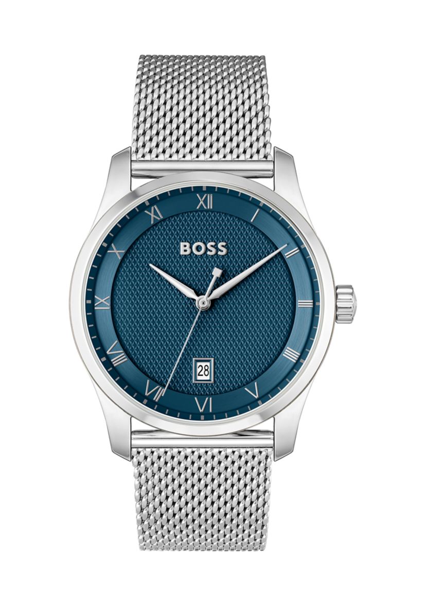 Principle Silver Bracelet Blue Dial Watch