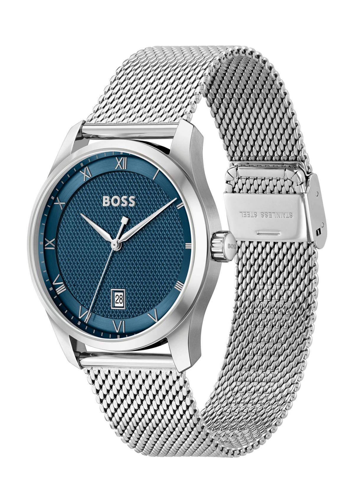 Principle Silver Bracelet Blue Dial Watch