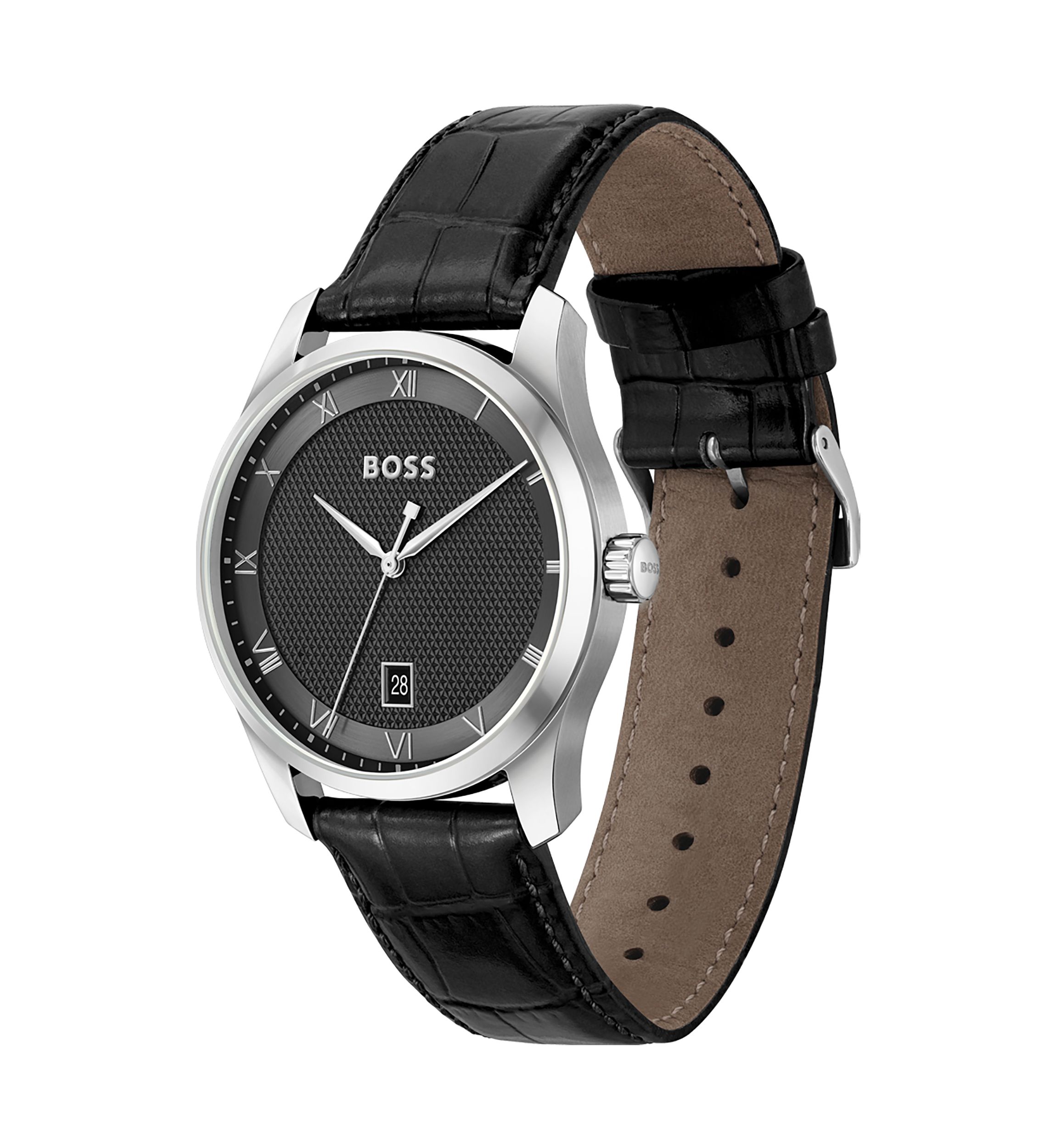 Principle Black Strap Watch