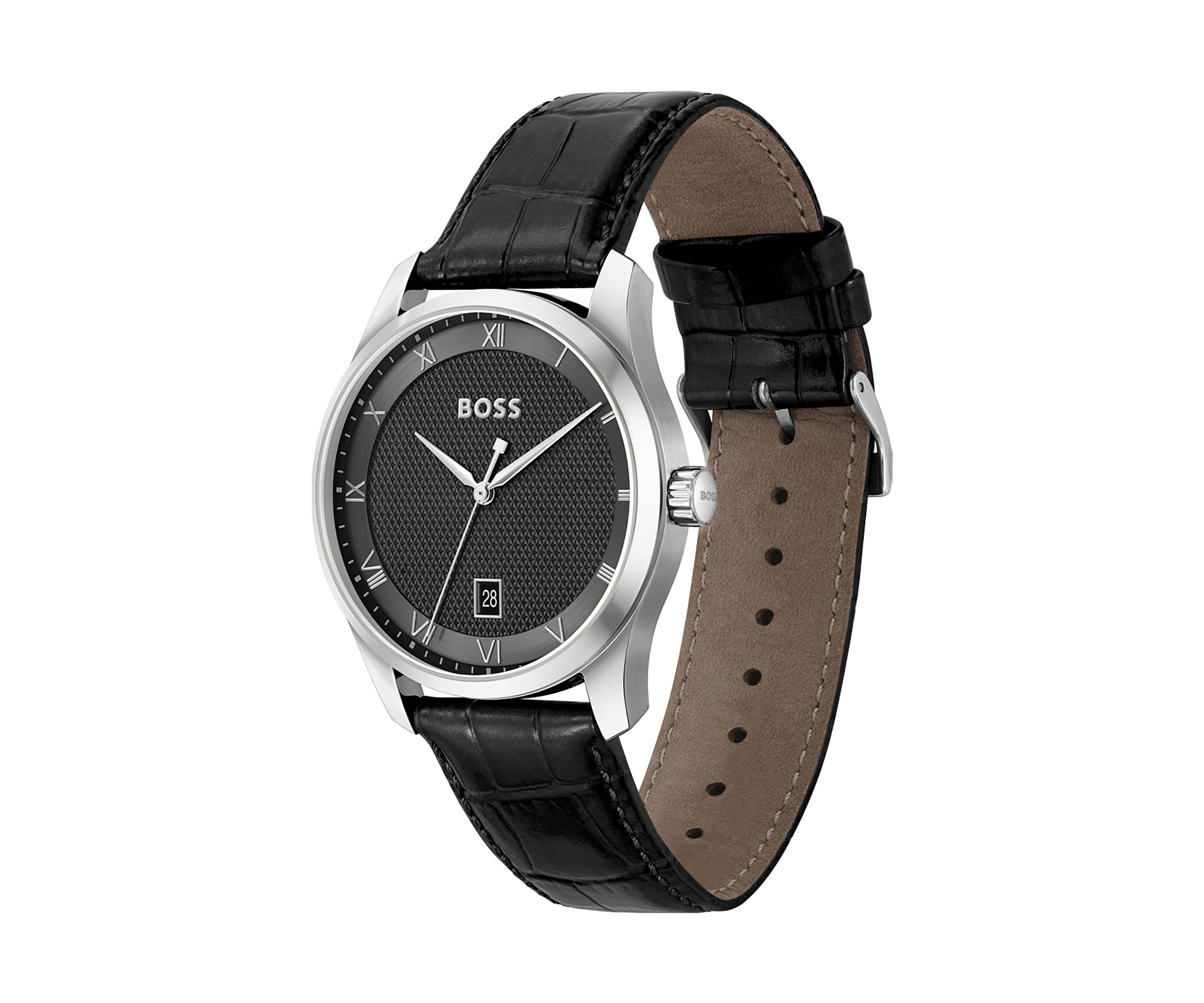 Principle Black Strap Watch